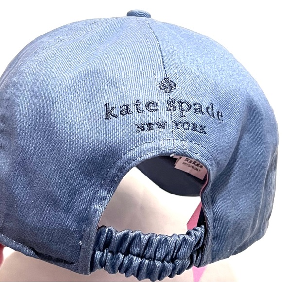 Kate Spade Logo Baseball Cotton Cap Hat Blue/Pink - Picture 3 of 11